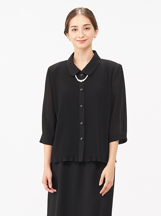 誠実様【今期✨️新品】chignon パール付き　ラッフルシャツブラウス　黒 楽天市場】【マラソン期間限定まとめ買いクーポン対象】【30%OFF
