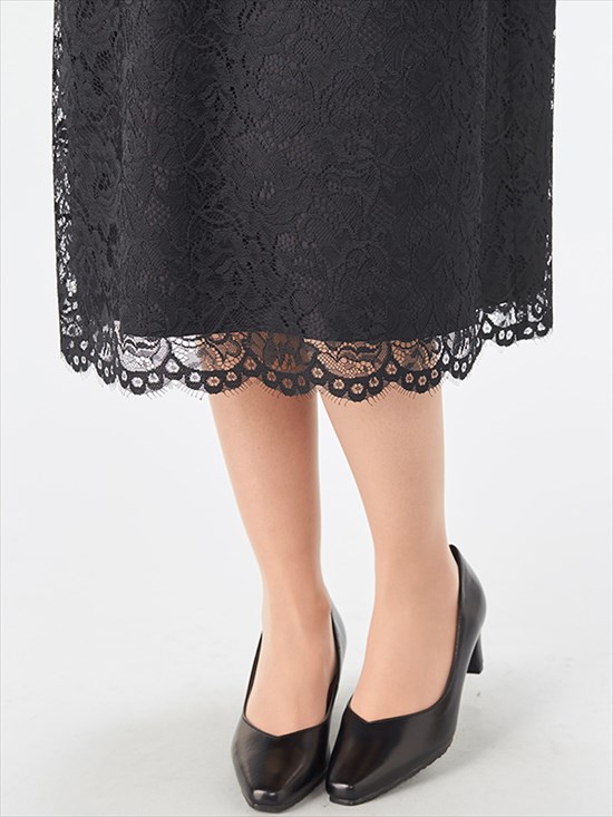 新品☆LL黒系総レースワンピース＆ノーカラージャケット♪アンサンブル☆a301 新品☆LL黒系総レースワンピース＆ノーカラージャケット