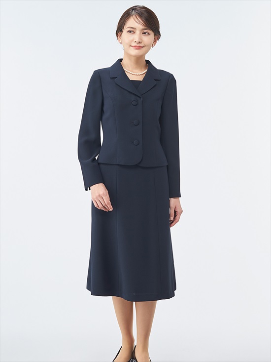 ウォッシャブル対応テーラーカラーのスーツ風お受験ワンピ(160112656