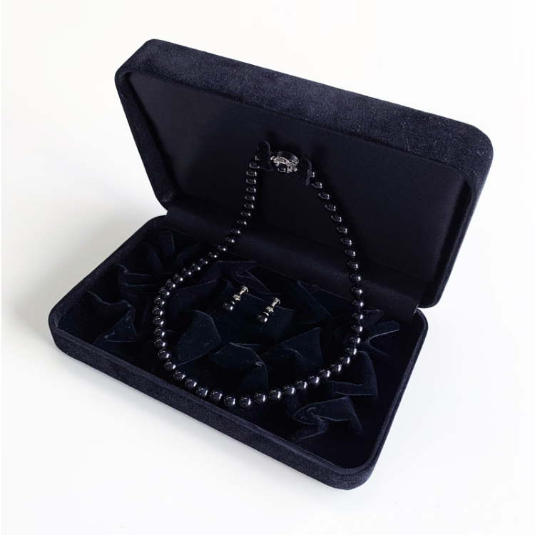 黒珊瑚ネックレス＆イヤリングセット（wb5064） 数珠・念珠 フォーマルショップB-GALLERY
